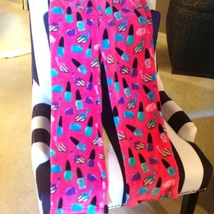 Candy Pink Nail Polish PJ pants 14/16 Pink